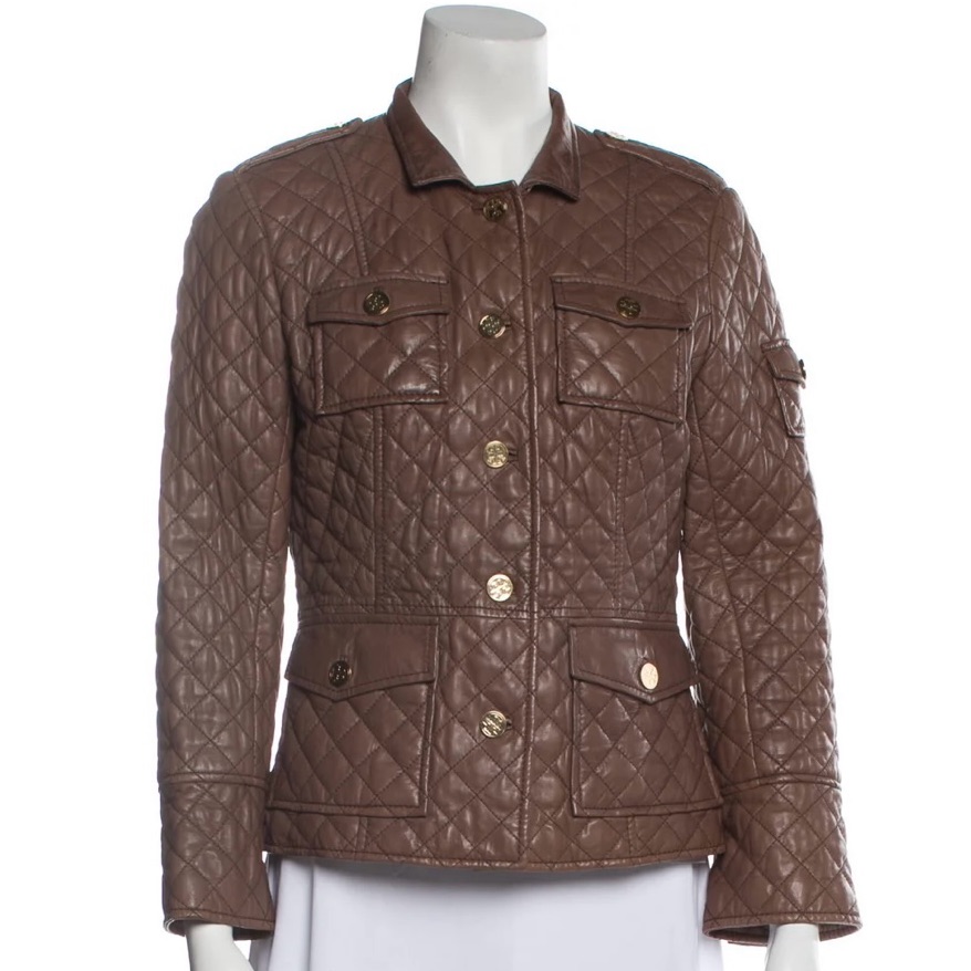 Tory Burch Brown Quilty Leather Size 8 Pre-Owned